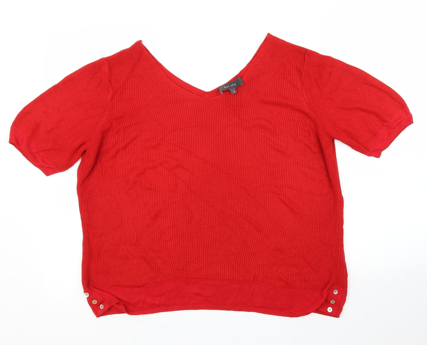 Womens UK Size 18 M&S Red Pullover Jumper