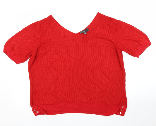 Womens UK Size 18 M&S Red Pullover Jumper