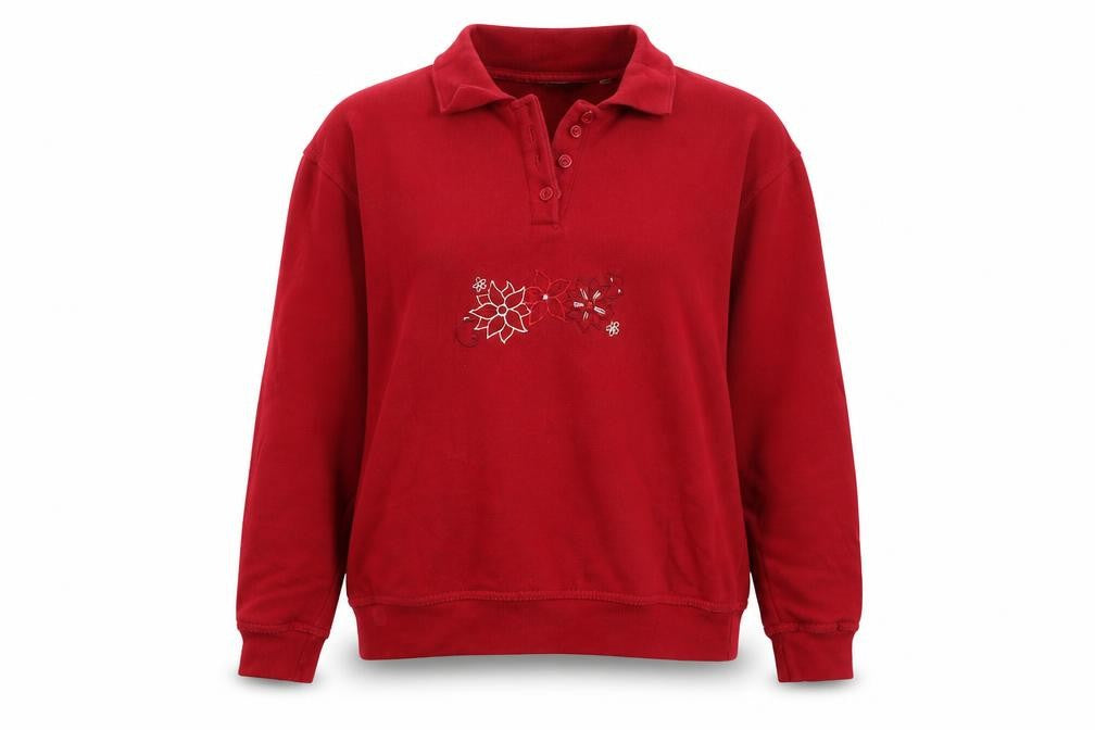 Womens UK Size S EWM Red Pullover Jumper