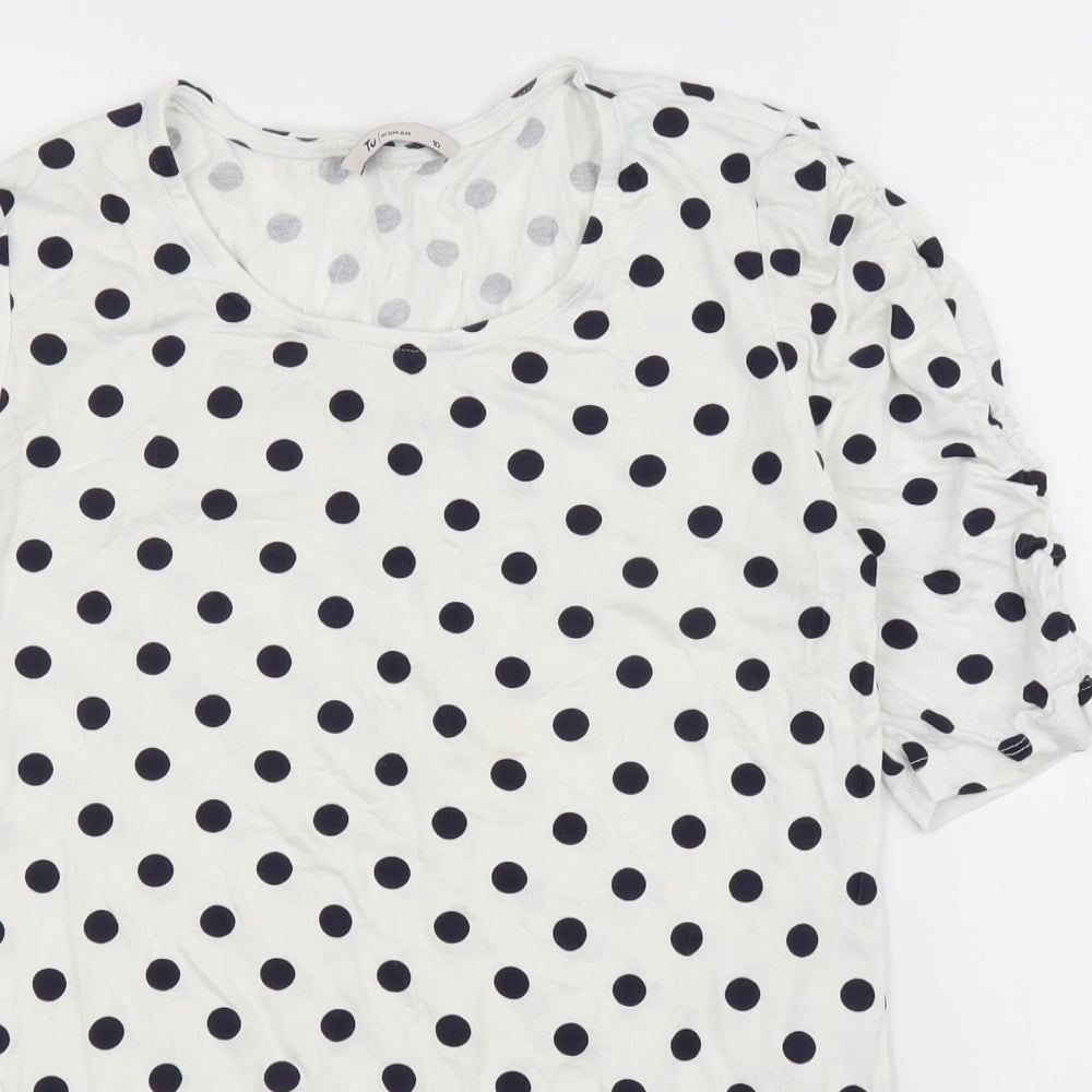 Womens UK Size 10 TU White Basic Blouse