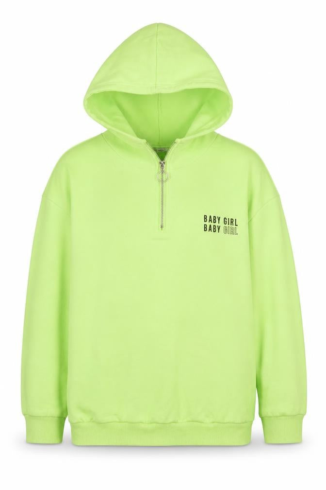 SHEIN Girls Green   Pullover Hoodie Size 11 Years