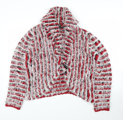 Womens UK Size M Stephen Y Red Cardigan Jumper
