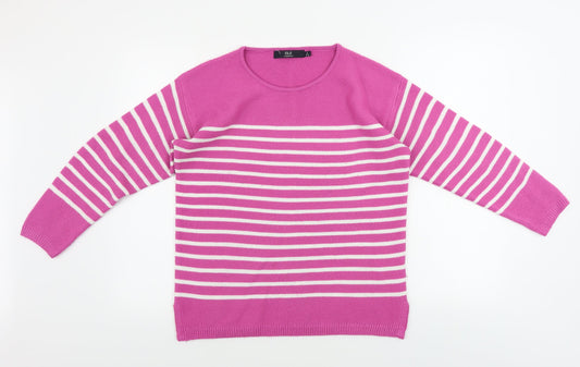 Womens UK Size S ISLE Pink Pullover Jumper