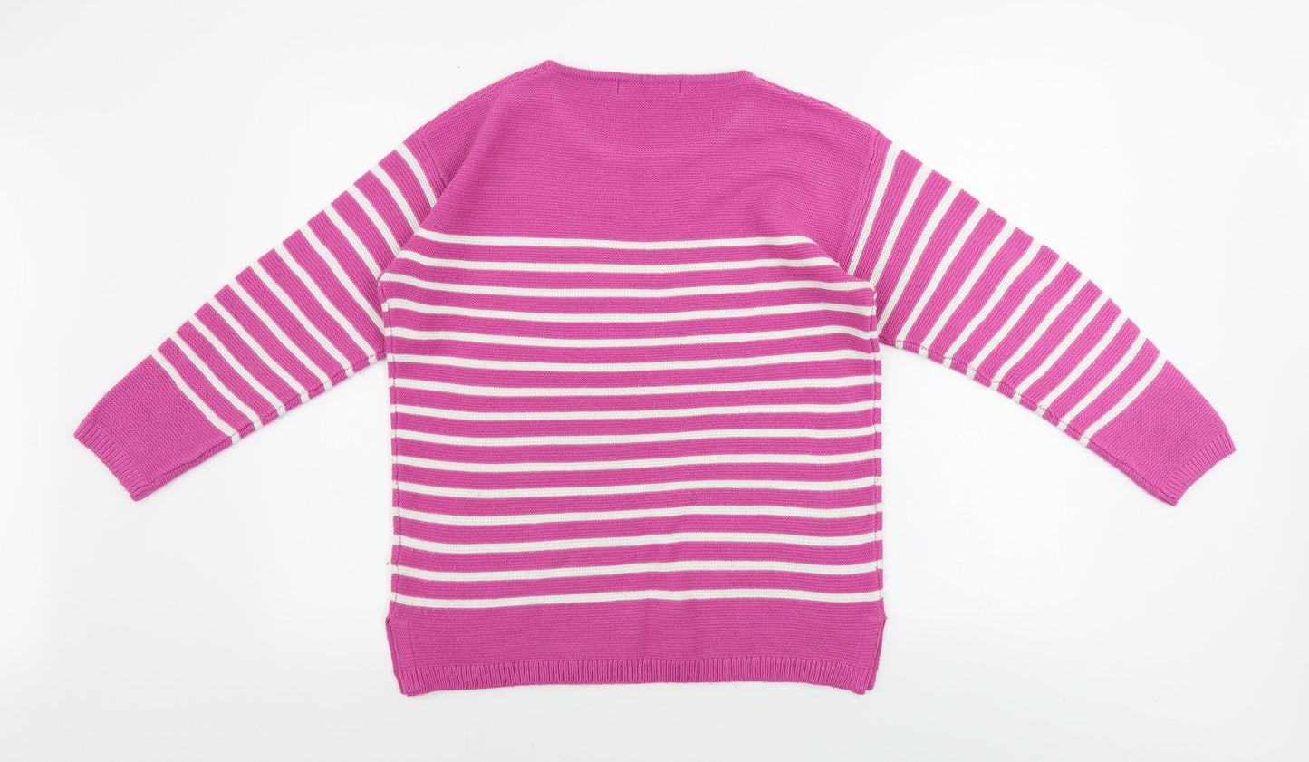 Womens UK Size S ISLE Pink Pullover Jumper