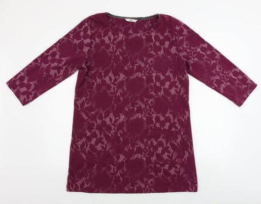 George  Womens Purple Floral  Pullover Jumper Size 14