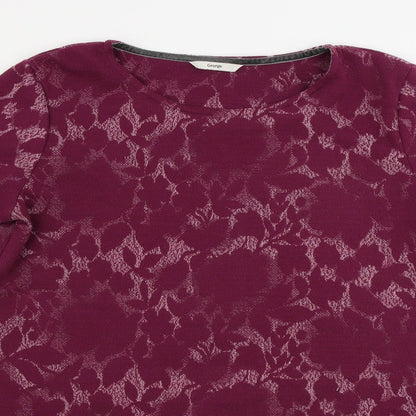 George  Womens Purple Floral  Pullover Jumper Size 14