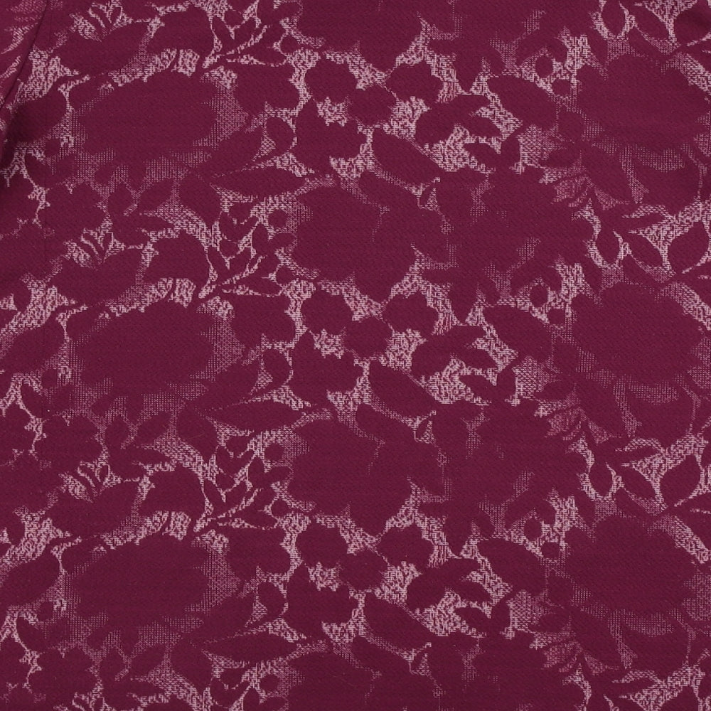 George  Womens Purple Floral  Pullover Jumper Size 14