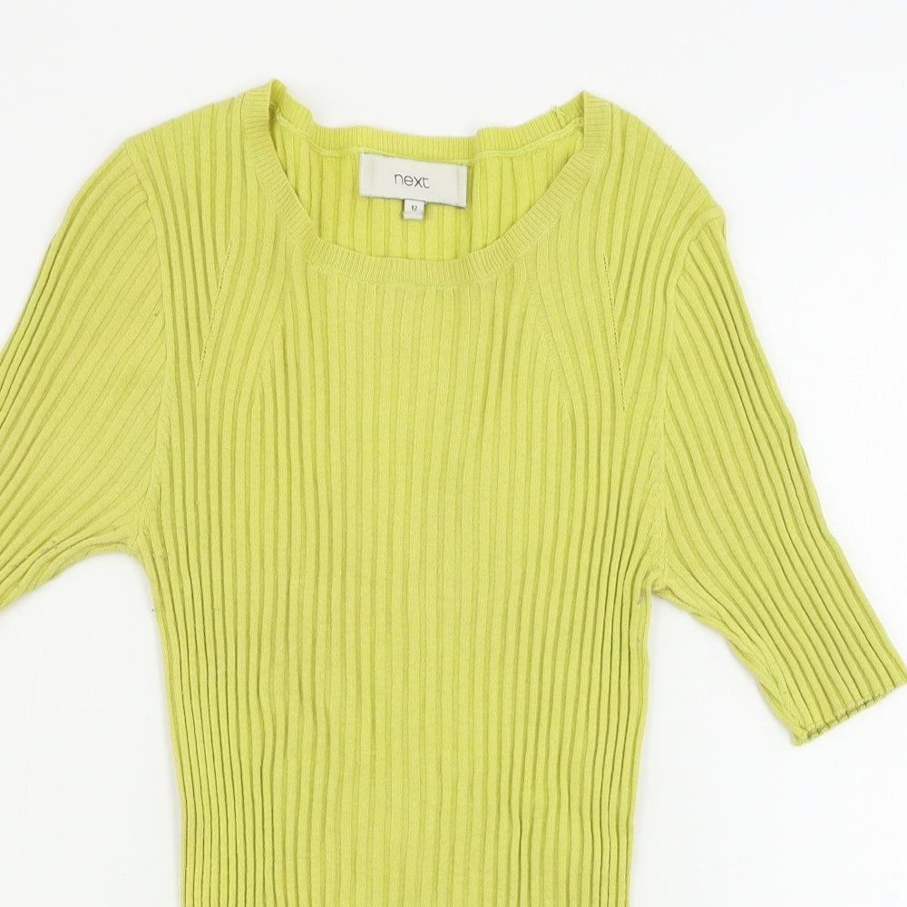 Womens UK Size 12 NEXT Green Basic T-Shirt
