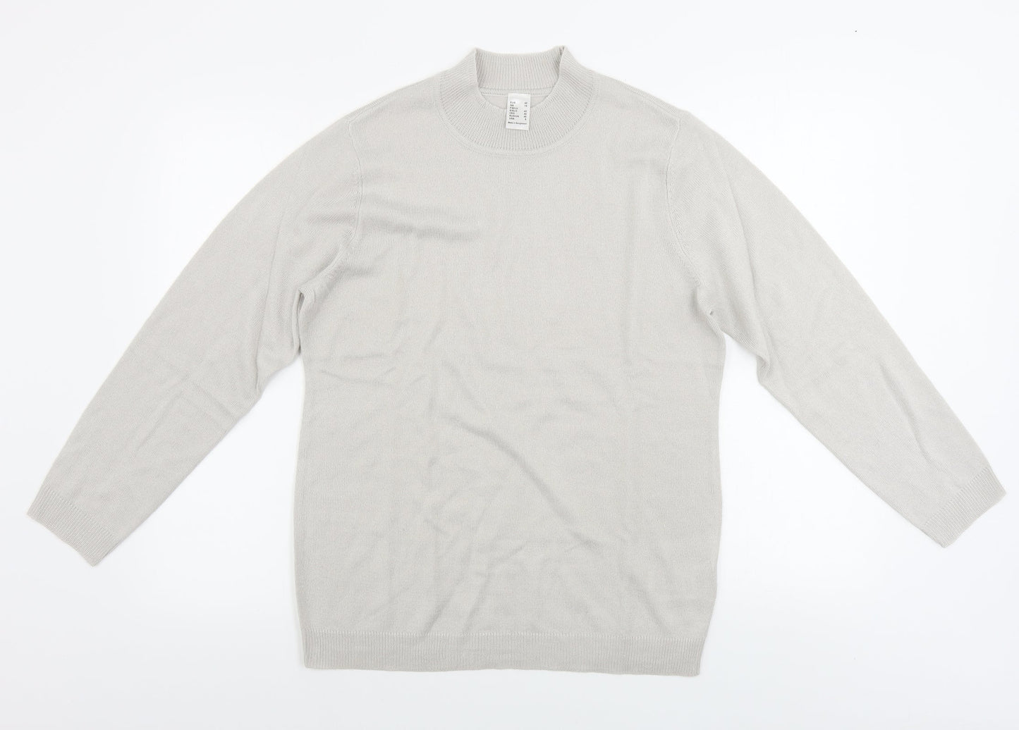 Womens UK Size 14 Preworn Grey Pullover Jumper