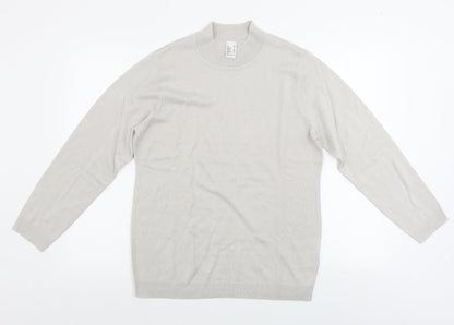 Womens UK Size 14 Preworn Grey Pullover Jumper