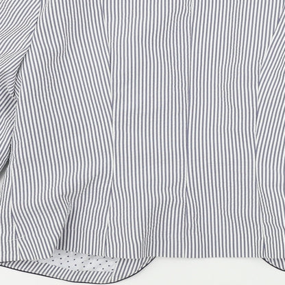 Atmosphere Womens Blue Striped  Jacket Sport Coat Size 12