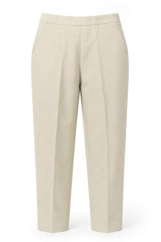 Womens UK Size 10 Preworn Regular Fit  Beige Trousers