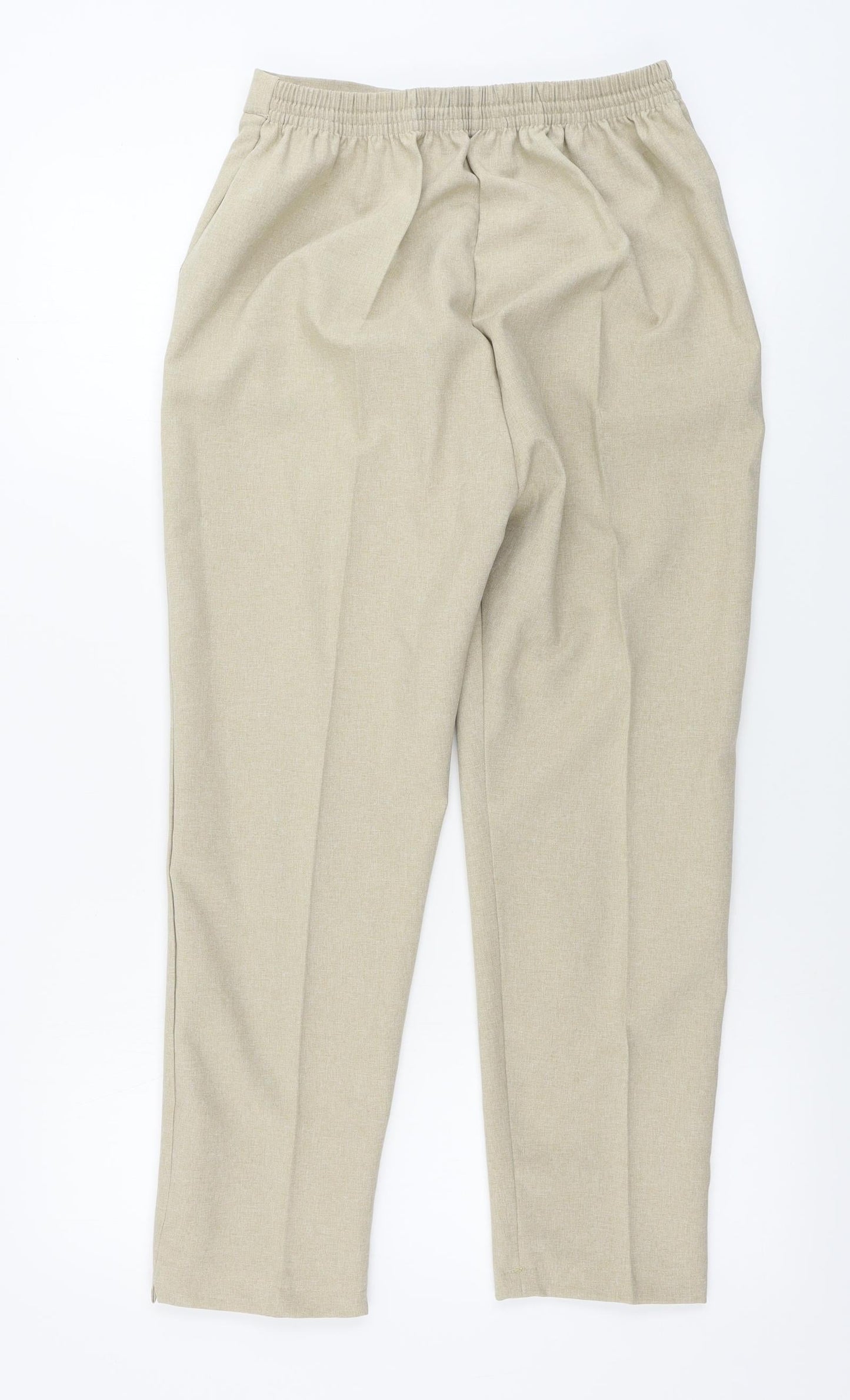Womens UK Size 10 Preworn Regular Fit  Beige Trousers
