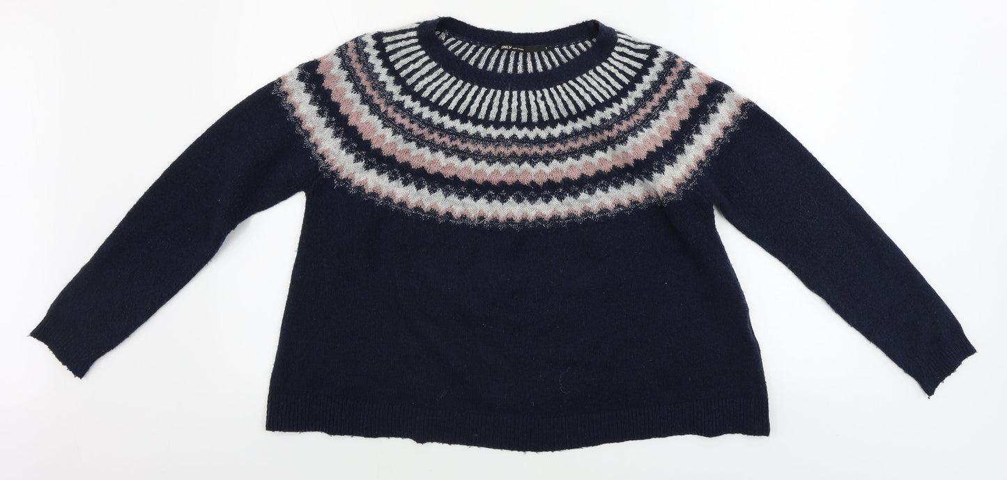 Womens UK Size S Only Blue Pullover Jumper