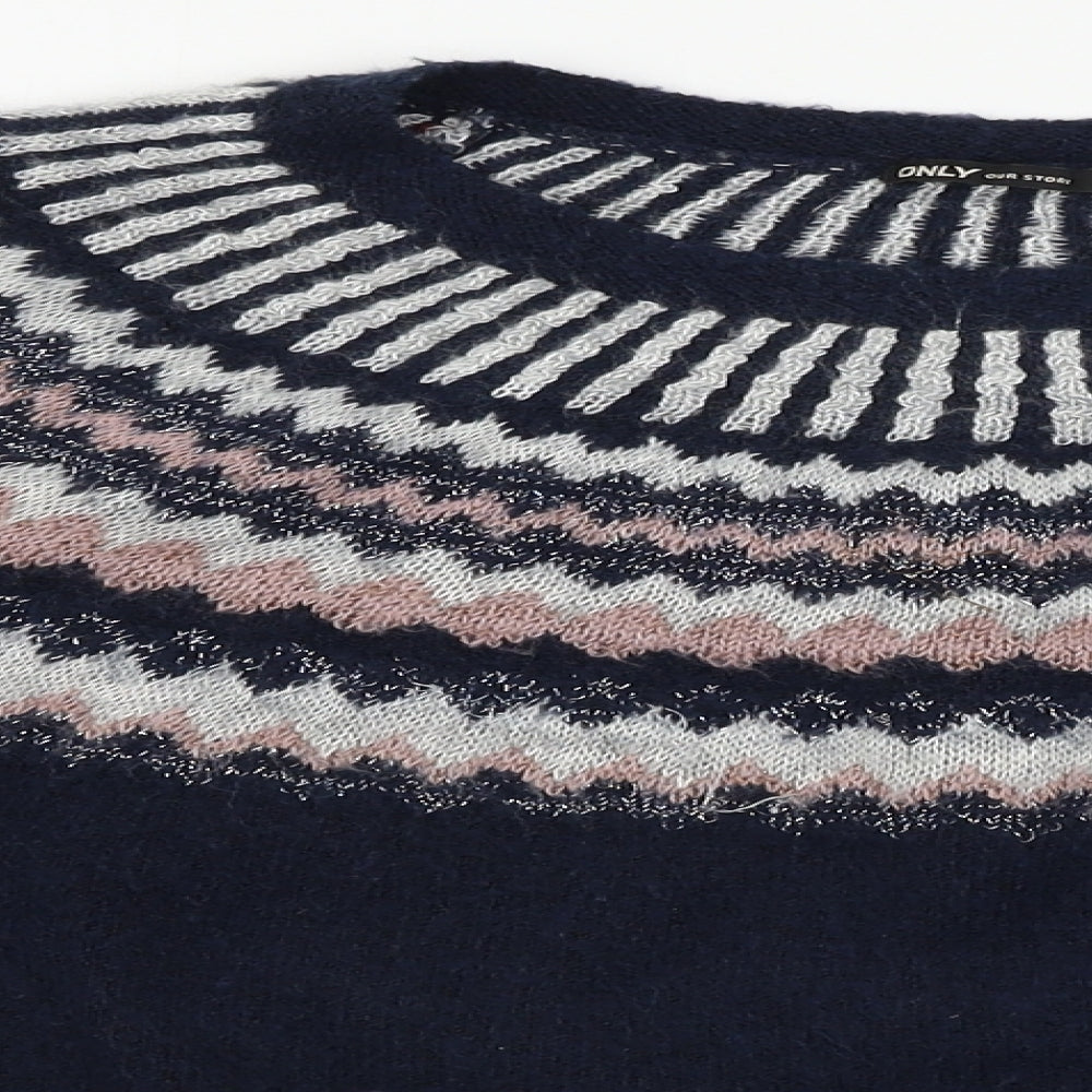 Womens UK Size S Only Blue Pullover Jumper