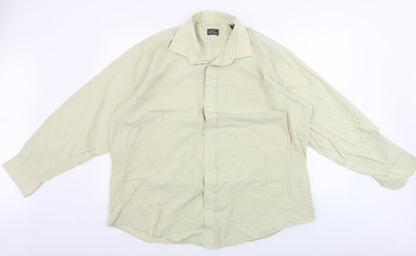 Mens UK Size 17 Piscador Beige  Button-Up Long Sleeve Casual Shirt