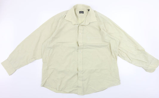 Mens UK Size 17 Piscador Beige  Button-Up Long Sleeve Casual Shirt
