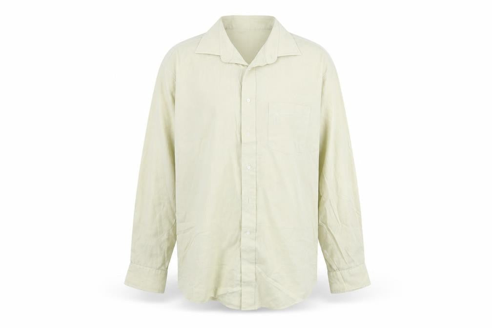 Mens UK Size 17 Piscador Beige  Button-Up Long Sleeve Casual Shirt