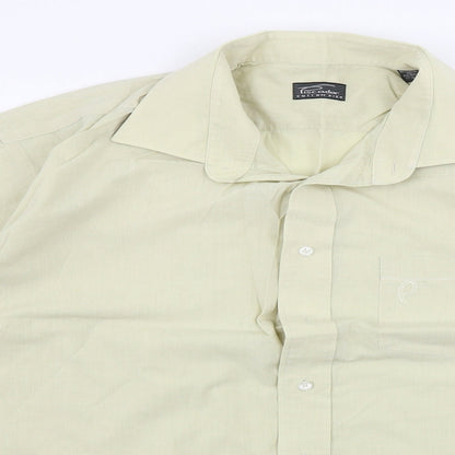 Mens UK Size 17 Piscador Beige  Button-Up Long Sleeve Casual Shirt