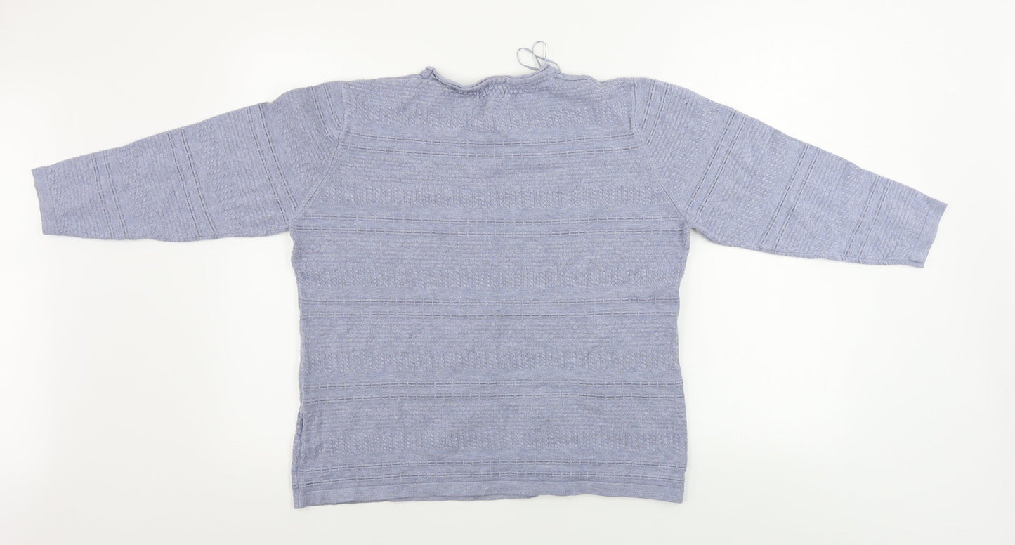 Womens UK Size M Country Casuals Blue Pullover Jumper