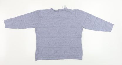 Womens UK Size M Country Casuals Blue Pullover Jumper