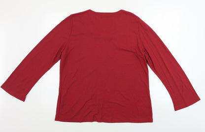Giglio Rosso  Womens Red   Basic Blouse Size L