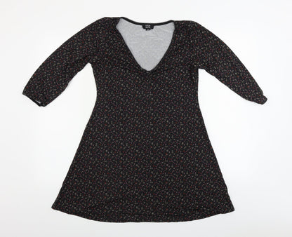 Lola Skye  Womens Black Floral  A-Line  Size 12
