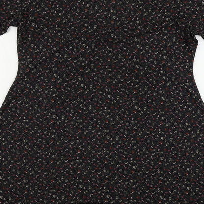 Lola Skye  Womens Black Floral  A-Line  Size 12