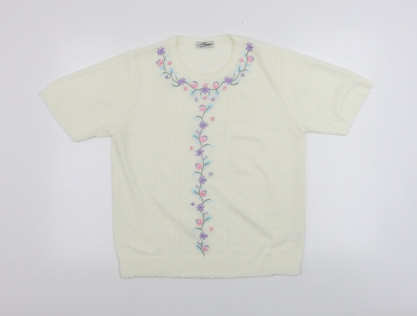 Littlewoods  Womens Beige Floral  Pullover Jumper Size 10