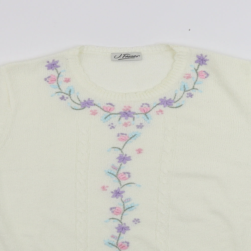 Littlewoods  Womens Beige Floral  Pullover Jumper Size 10