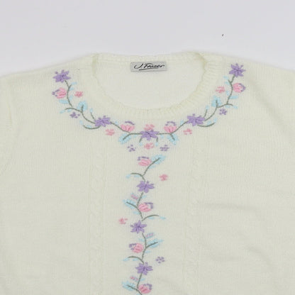 Littlewoods  Womens Beige Floral  Pullover Jumper Size 10