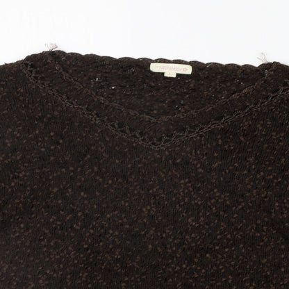 tayberry Womens Brown   Henley Jumper Size L