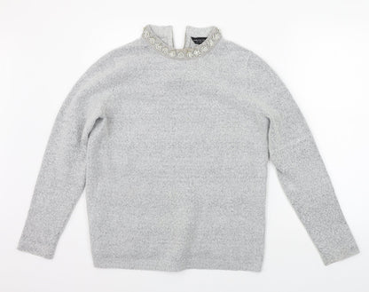 Womens UK Size 14 Dorothy Perkins Grey Pullover Jumper