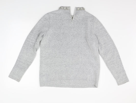Womens UK Size 14 Dorothy Perkins Grey Pullover Jumper