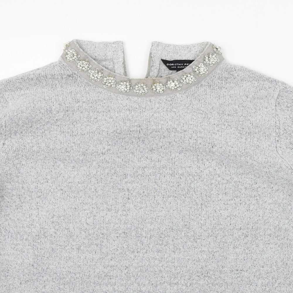 Womens UK Size 14 Dorothy Perkins Grey Pullover Jumper