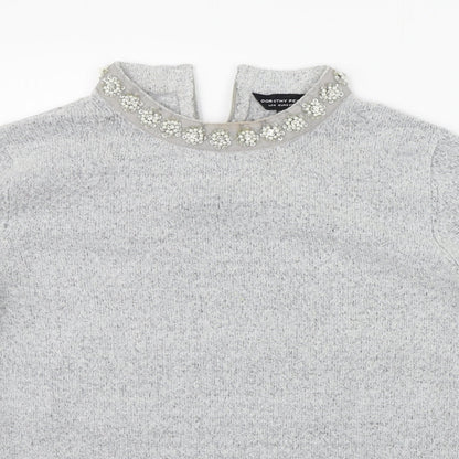 Womens UK Size 14 Dorothy Perkins Grey Pullover Jumper