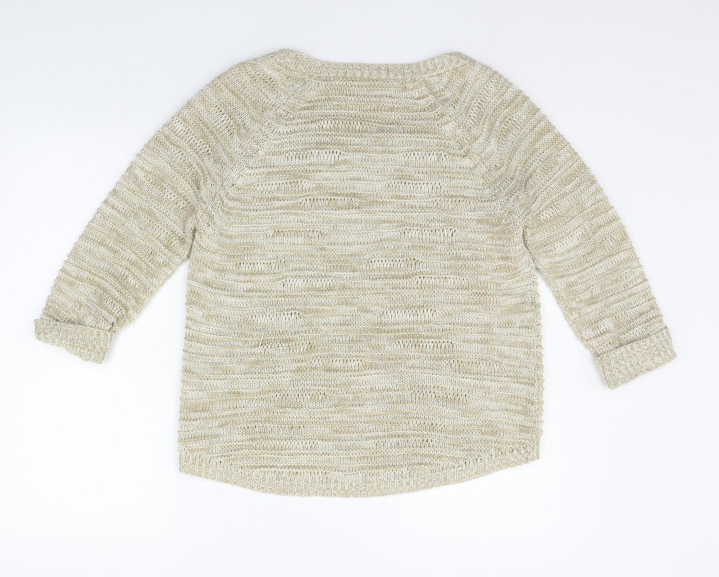 Womens UK Size 14 BHS Beige Pullover Jumper
