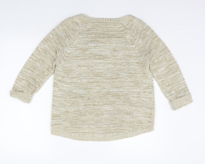 Womens UK Size 14 BHS Beige Pullover Jumper