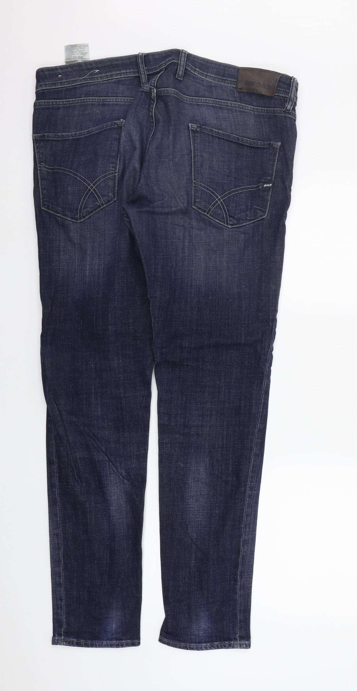 GAS Womens Blue   Straight Jeans Size 38 in L31 in