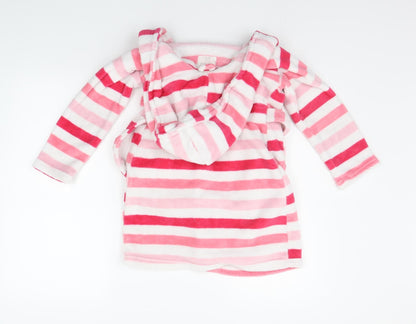 F&F Girls Pink Striped  Top Robe Size 7-8 Years
