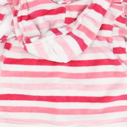 F&F Girls Pink Striped  Top Robe Size 7-8 Years