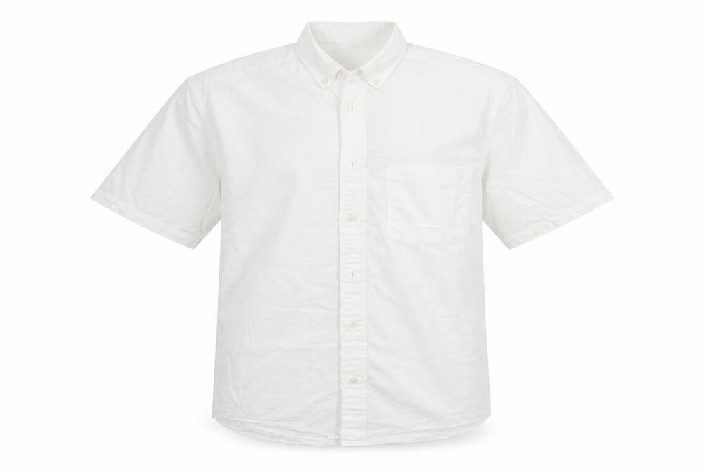 Mens UK Size S H&M White  Button-Up Short Sleeve Casual Shirt