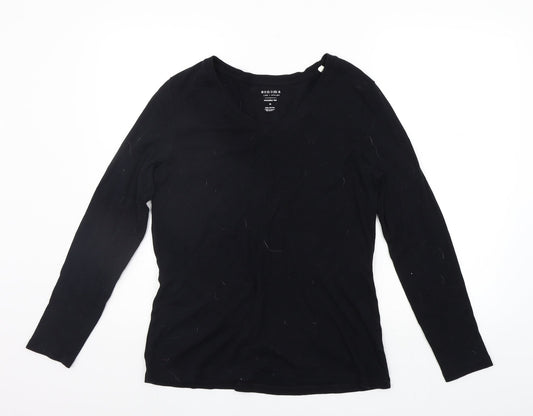 Womens UK Size M Sonoma Black Basic T-Shirt