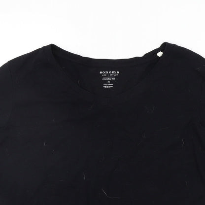Womens UK Size M Sonoma Black Basic T-Shirt