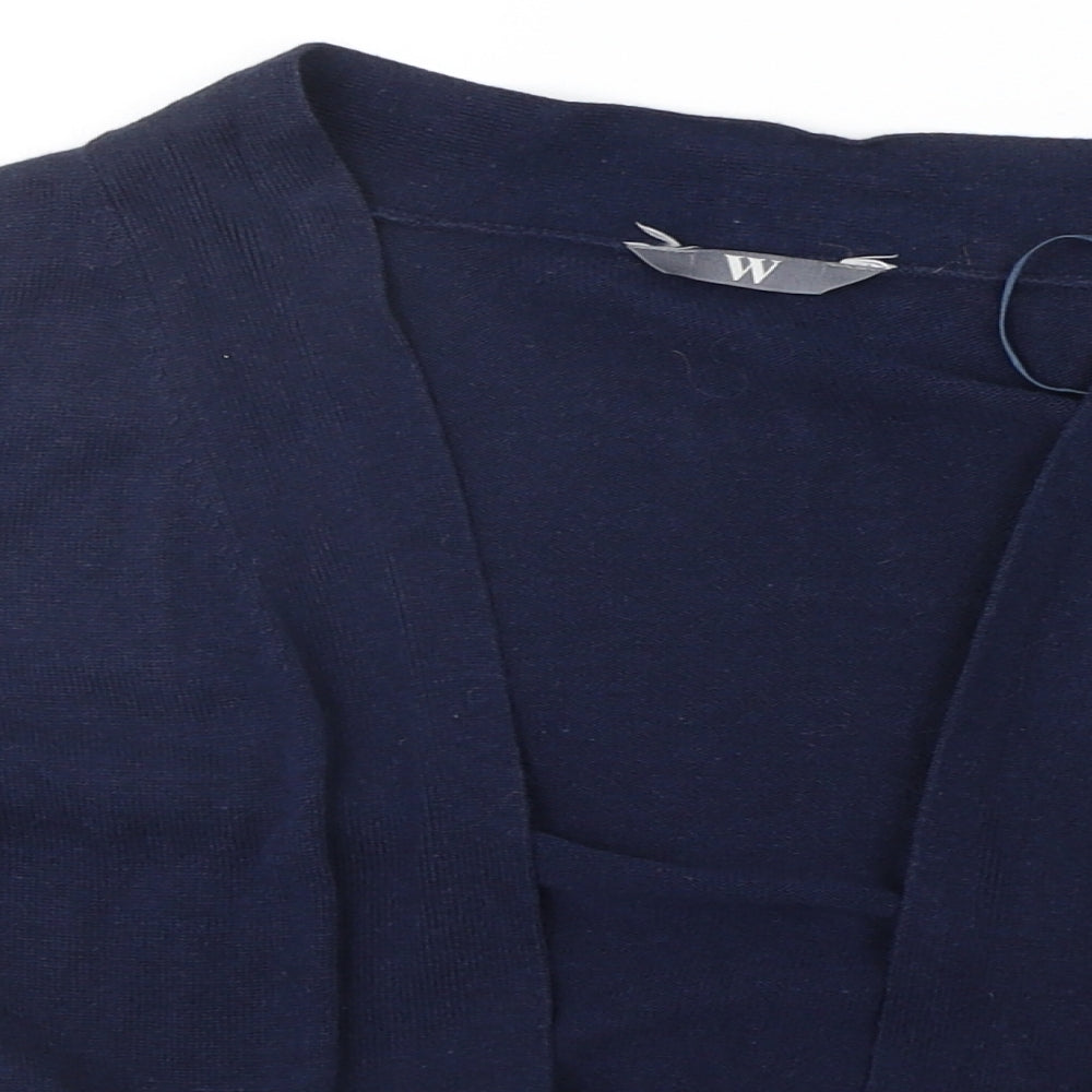 Womens UK Size 10 BHS Blue Cardigan Jumper