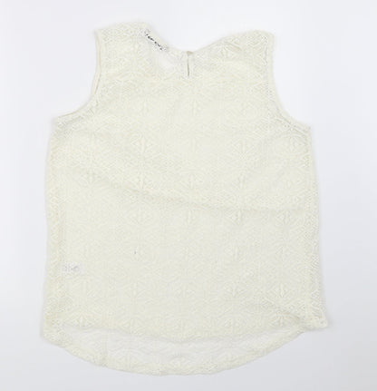 Womens UK Size 12 TU Ivory Basic Blouse