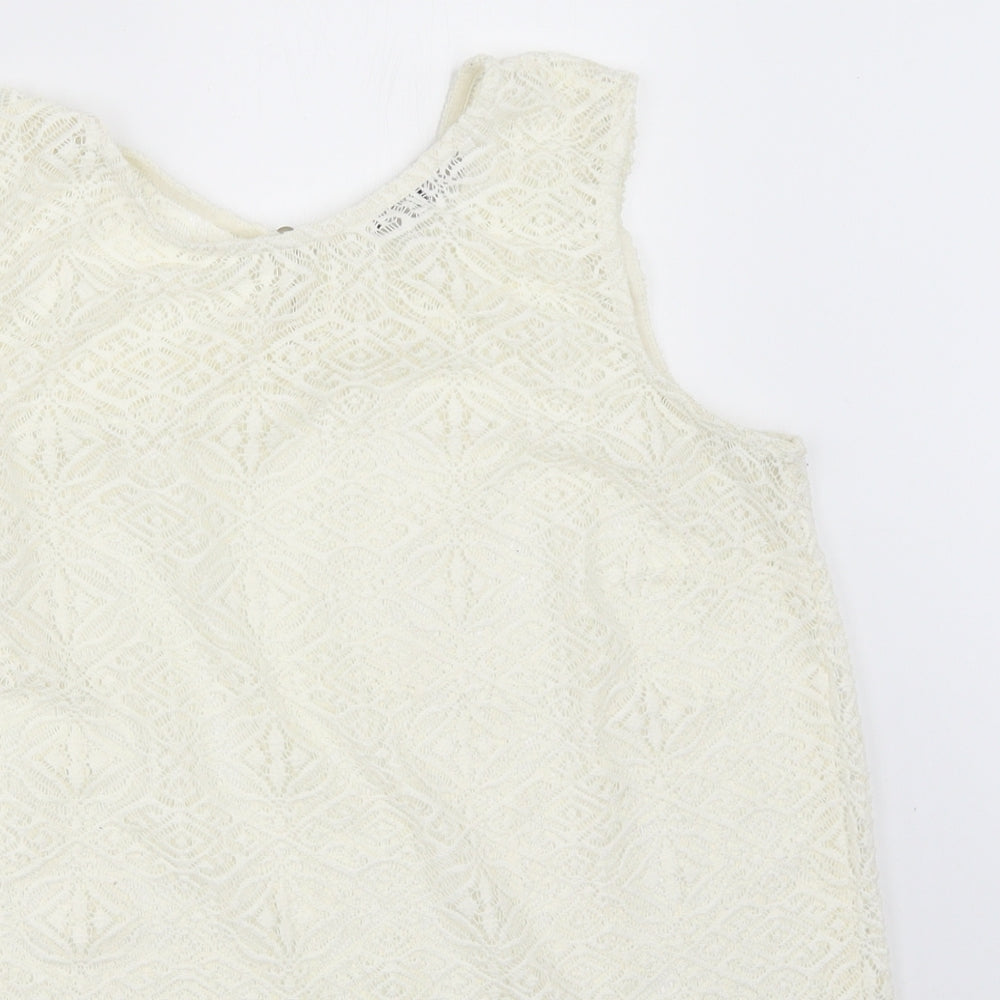 Womens UK Size 12 TU Ivory Basic Blouse