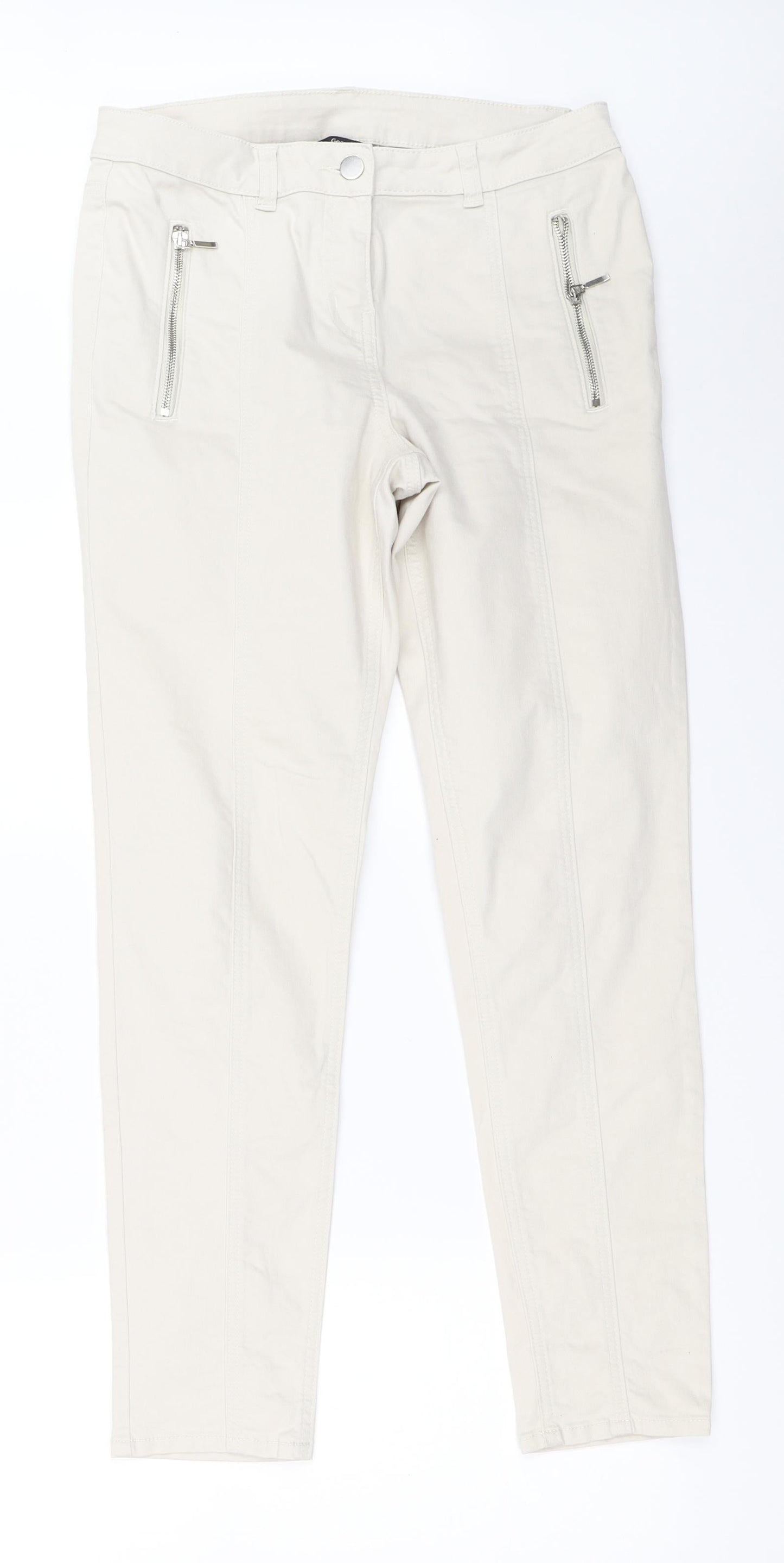 George Womens Beige   Skinny Jeans Size 12 L29 in