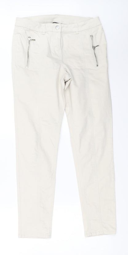 George Womens Beige   Skinny Jeans Size 12 L29 in