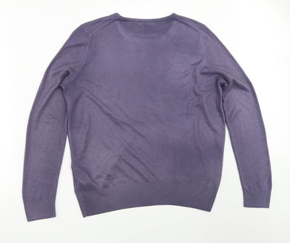 Womens UK Size 12 Marks and Spencer Purple Pullover Jumper